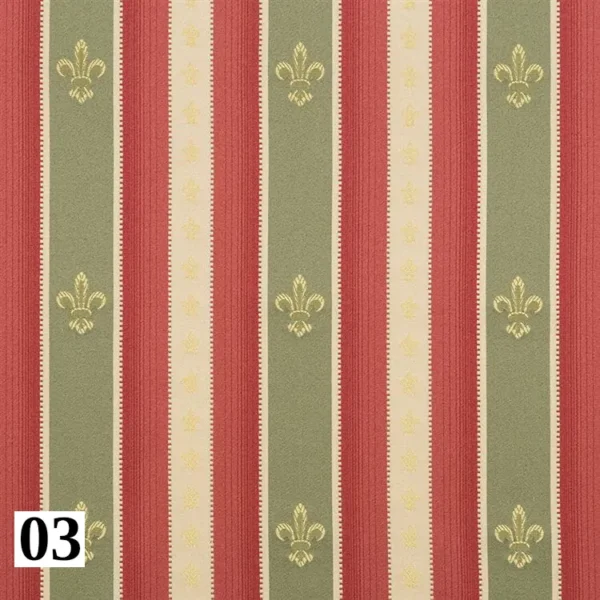 Stylowa tkanina ALEXANDRIA 03 w zielono-różowo-beżowe pasy